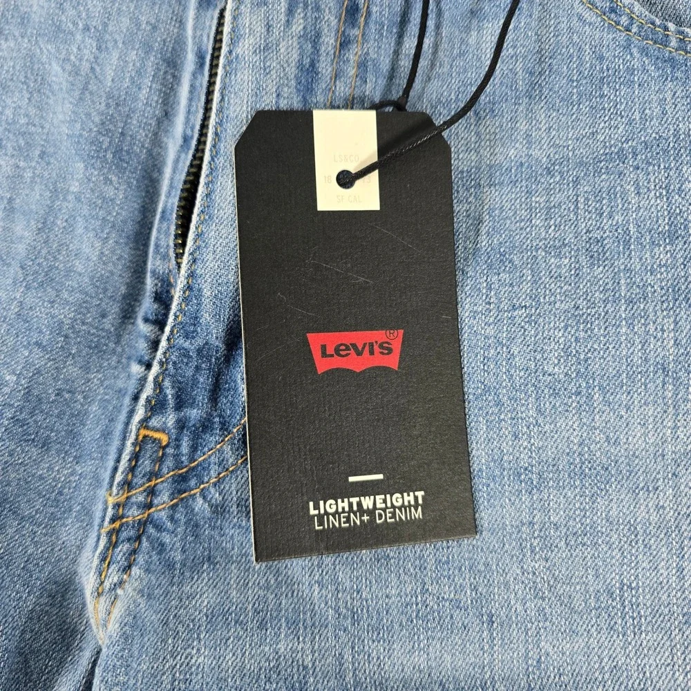 Levis 511 Slim Light Wash Linen Denim Stretch Jeans Mens 34x34 New 04511-6137